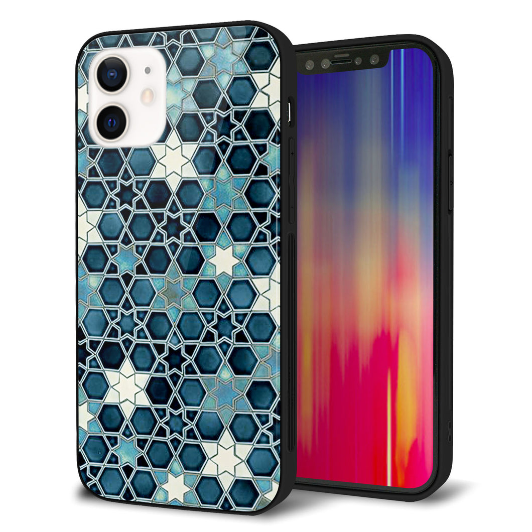 iPhone12 強化ガラス&TPUスマホケース ガラプリ【MA955 パターン柄 C】