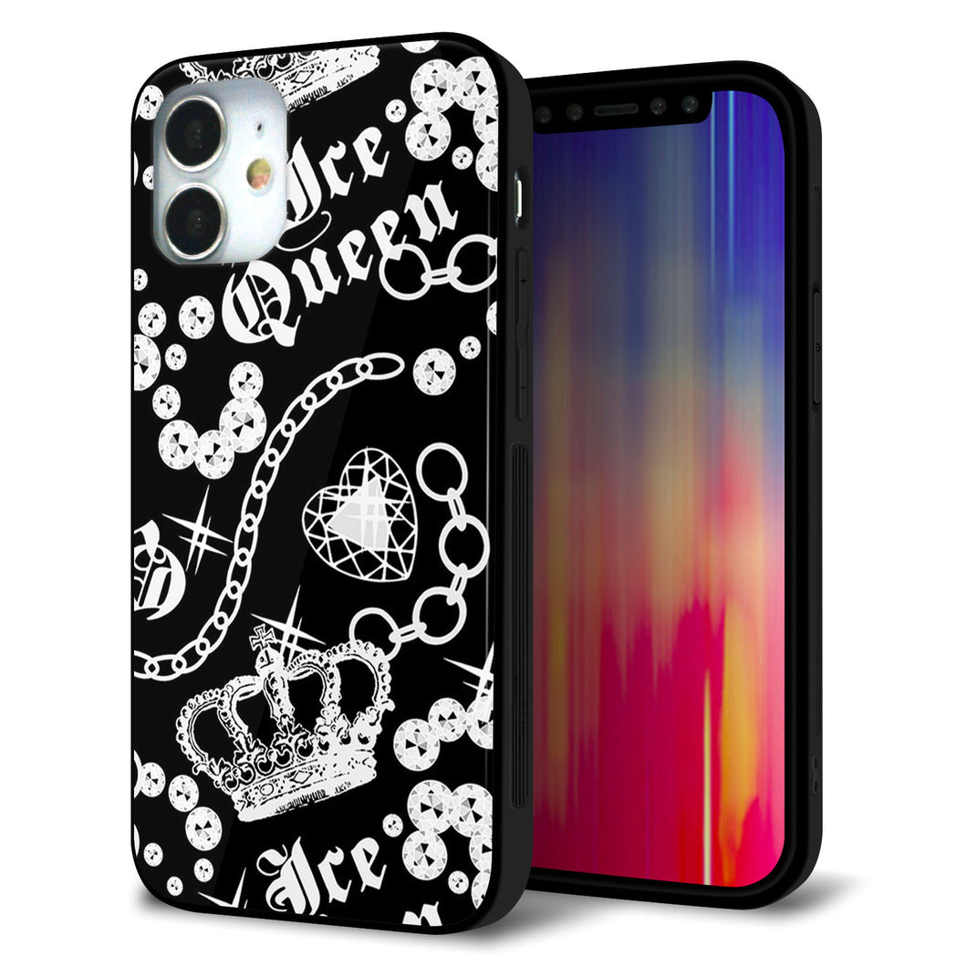 iPhone12 mini 強化ガラス&TPUスマホケース ガラプリ【187 ゴージャス クラウン】