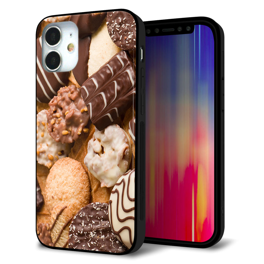 iPhone12 mini 強化ガラス&TPUスマホケース ガラプリ【442 クッキー mix】
