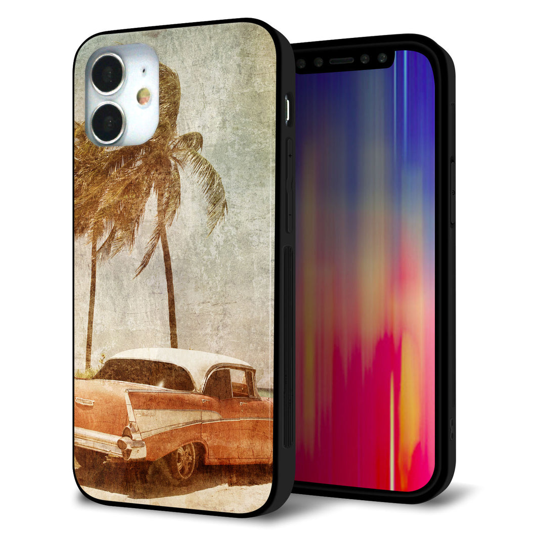 iPhone12 mini 強化ガラス&TPUスマホケース ガラプリ【620 憧れの時-CAR】