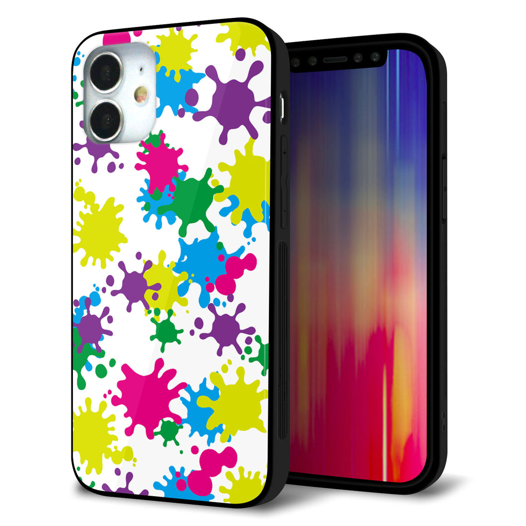iPhone12 mini 強化ガラス&TPUスマホケース ガラプリ【MA878 ペイントホワイト】