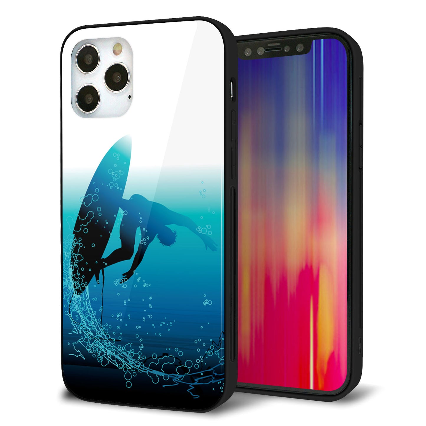 iPhone12 Pro 強化ガラス&TPUスマホケース ガラプリ【416 カットバック】