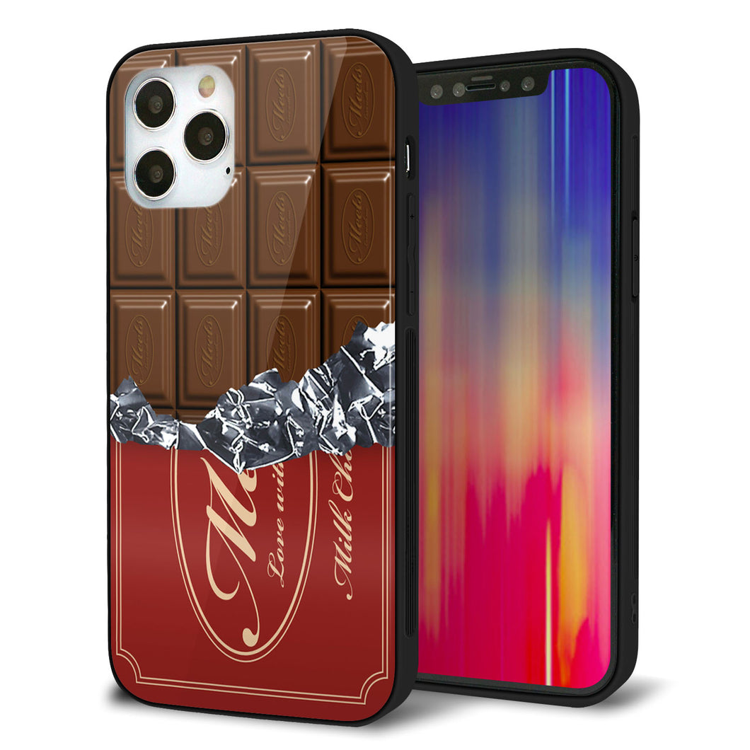 iPhone12 Pro 強化ガラス&TPUスマホケース ガラプリ【535 板チョコ-エンジ包装】