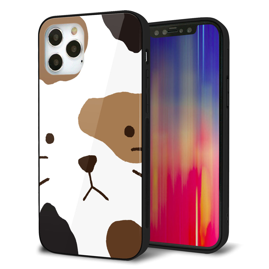 iPhone12 Pro 強化ガラス&TPUスマホケース ガラプリ【IA801 みけ】