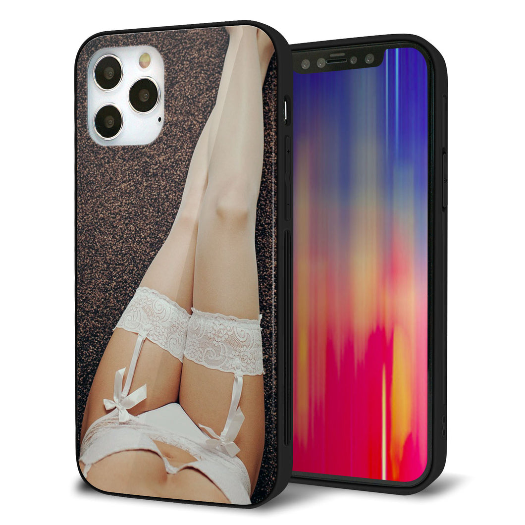iPhone12 Pro 強化ガラス&TPUスマホケース ガラプリ【KM888 ストッキング】