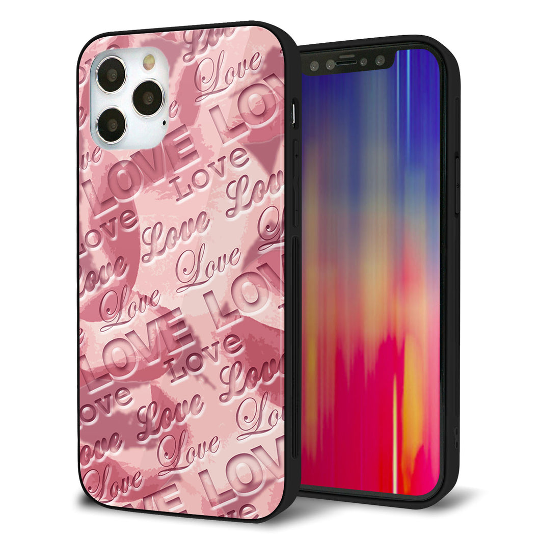 iPhone12 Pro 強化ガラス&TPUスマホケース ガラプリ【SC844 フラワーヴェルニLOVE(ローズヴェルール)】
