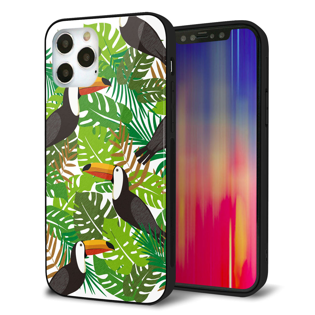 iPhone12 Pro 強化ガラス&TPUスマホケース ガラプリ【SC894 ボタニカル トロピカルバード】