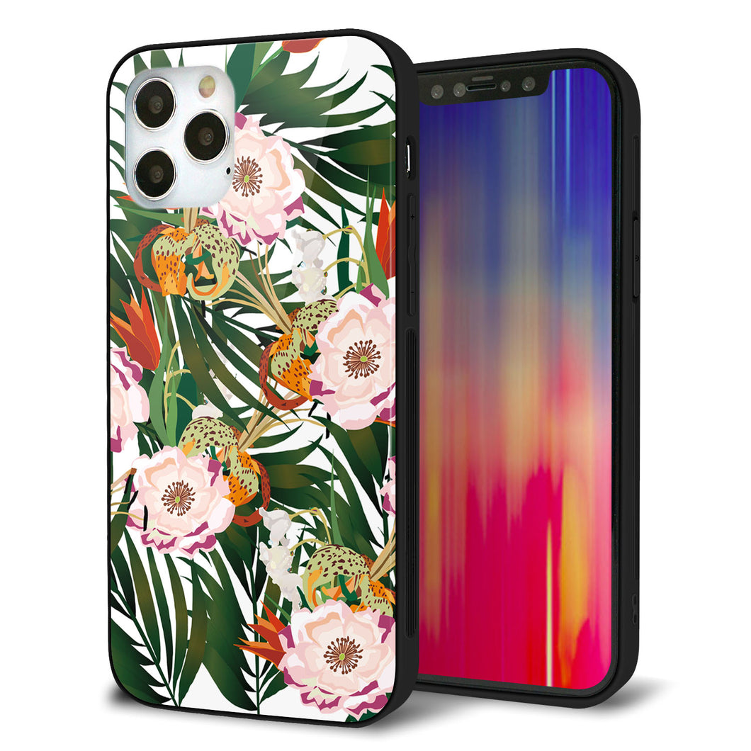iPhone12 Pro 強化ガラス&TPUスマホケース ガラプリ【SC895 ボタニカル フォレスト】
