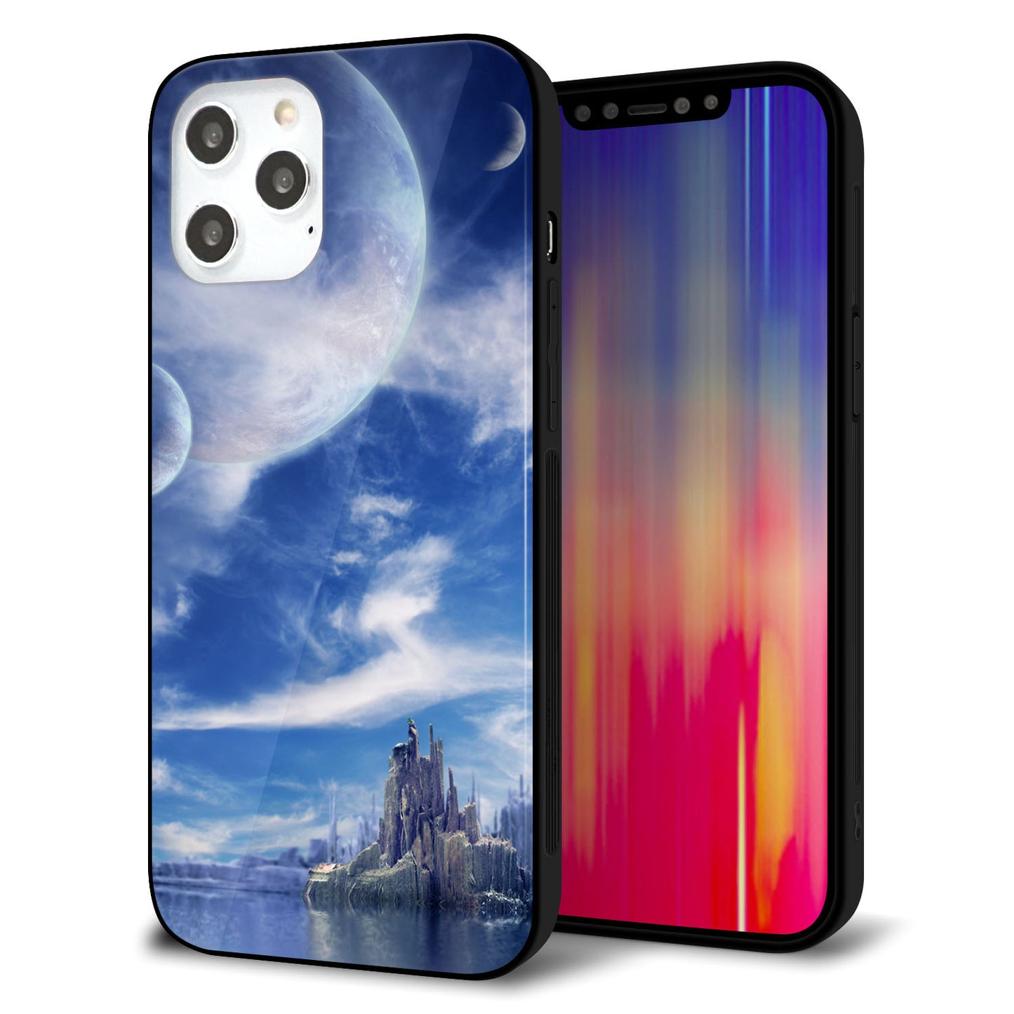 iPhone12 Pro Max 強化ガラス&TPUスマホケース ガラプリ【1270 広がる宇宙】
