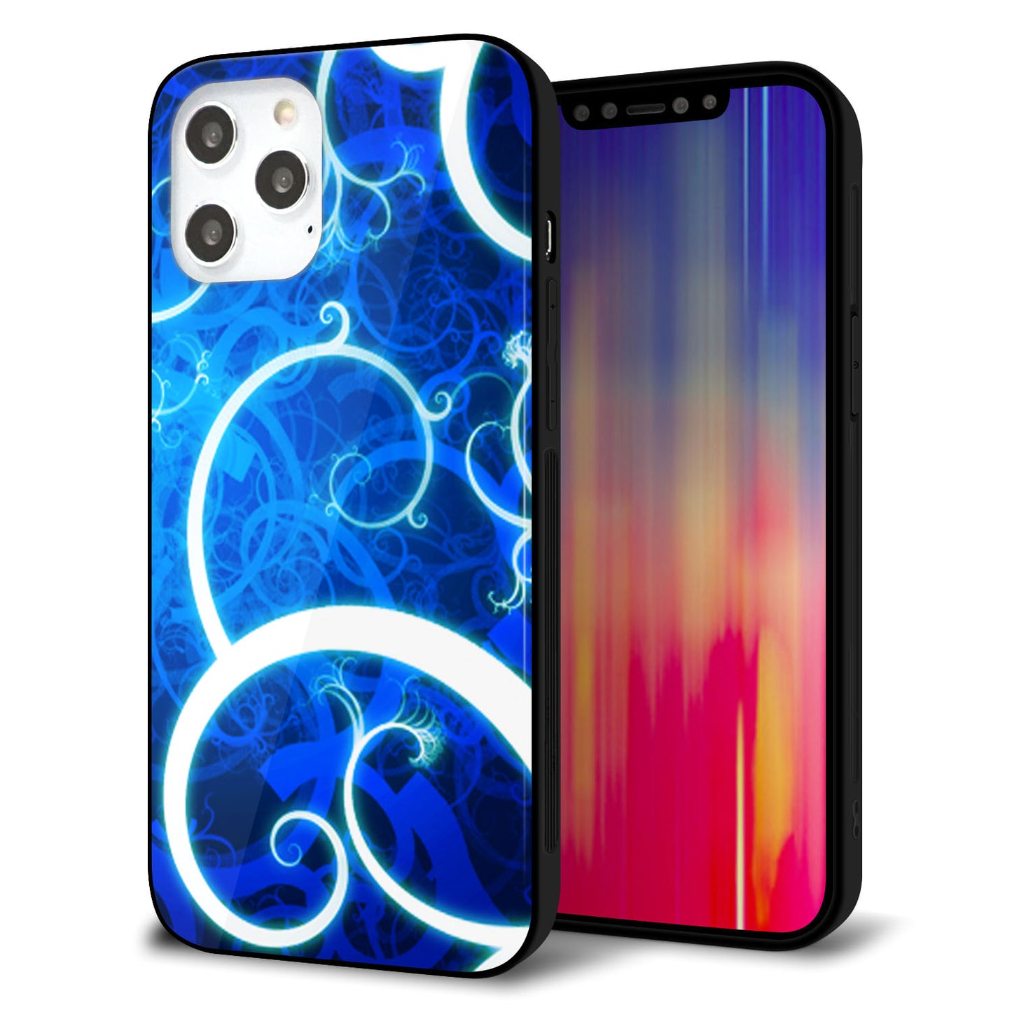 iPhone12 Pro Max 強化ガラス&TPUスマホケース ガラプリ【EK850 神秘の草】