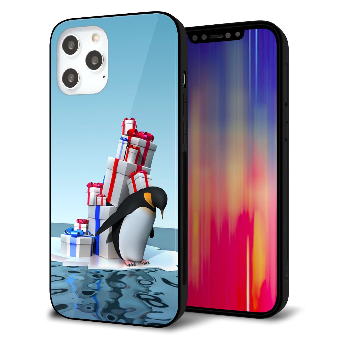 iPhone12 Pro Max 強化ガラス&TPUスマホケース ガラプリ【XA805 人気者は辛い…】