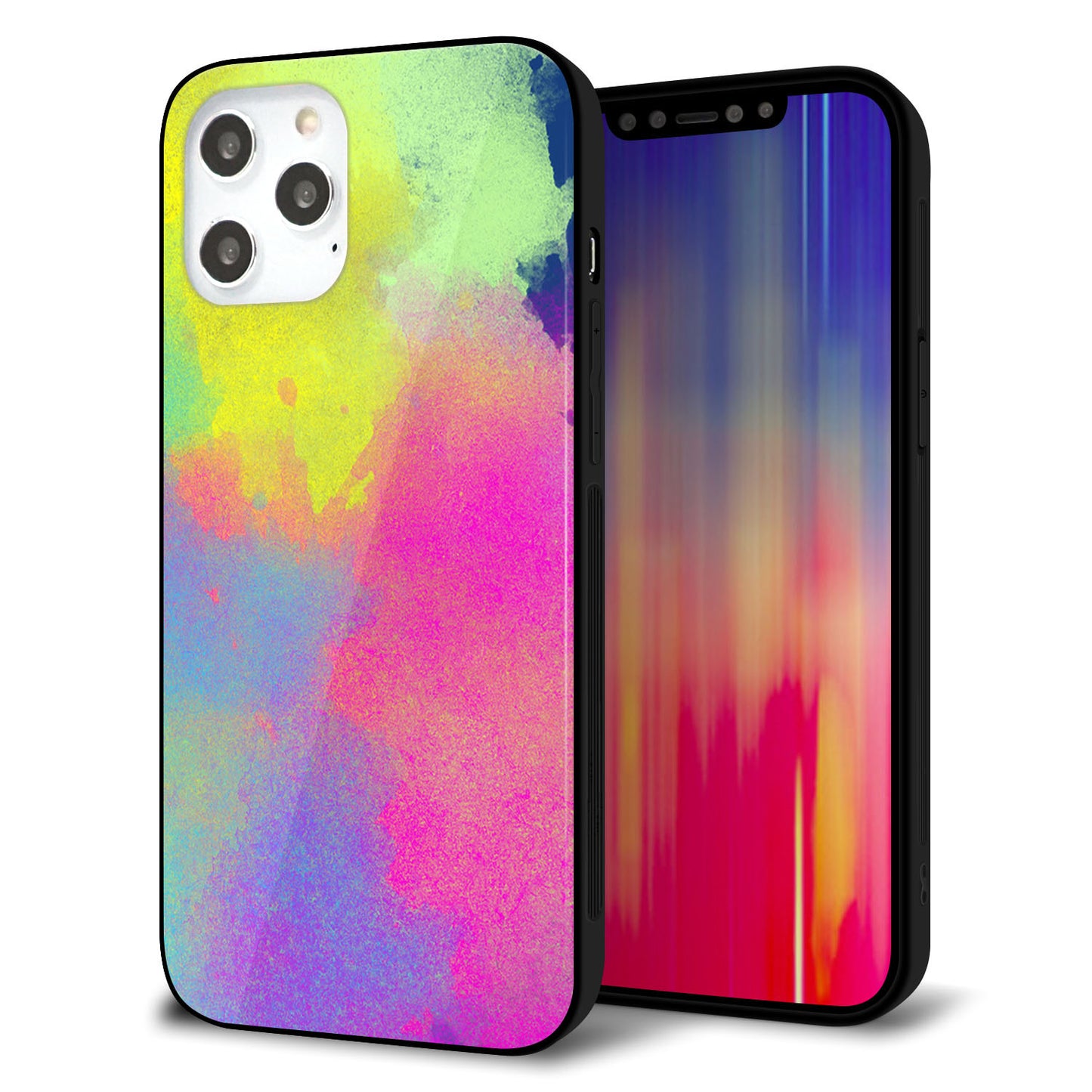 iPhone12 Pro Max 強化ガラス&TPUスマホケース ガラプリ【YJ294 デザイン色彩】