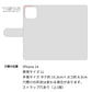 iPhone14 クリアプリントブラックタイプ 手帳型ケース