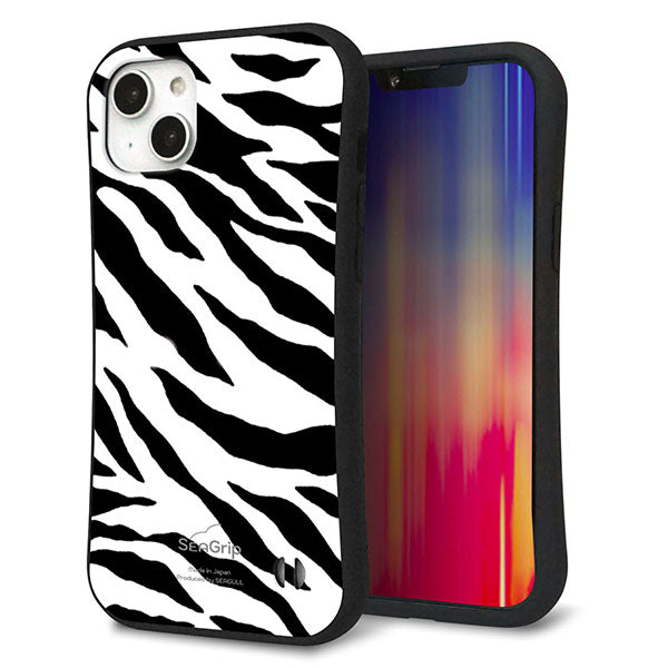 iPhone14 Plus スマホケース 「SEA Grip」 グリップケース Sライン 【054 ゼブラ】 UV印刷