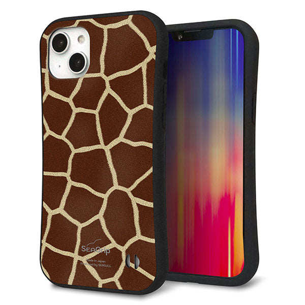 iPhone14 Plus スマホケース 「SEA Grip」 グリップケース Sライン 【209 キリンの背中】 UV印刷