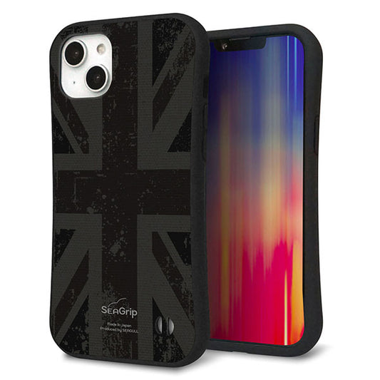 iPhone14 Plus スマホケース 「SEA Grip」 グリップケース Sライン 【505 ユニオンジャック ダーク】 UV印刷