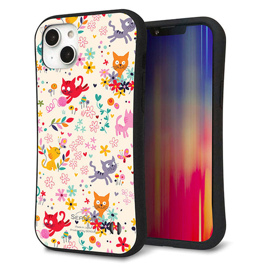 iPhone14 Plus スマホケース 「SEA Grip」 グリップケース Sライン 【693 ネコのあそび場】 UV印刷