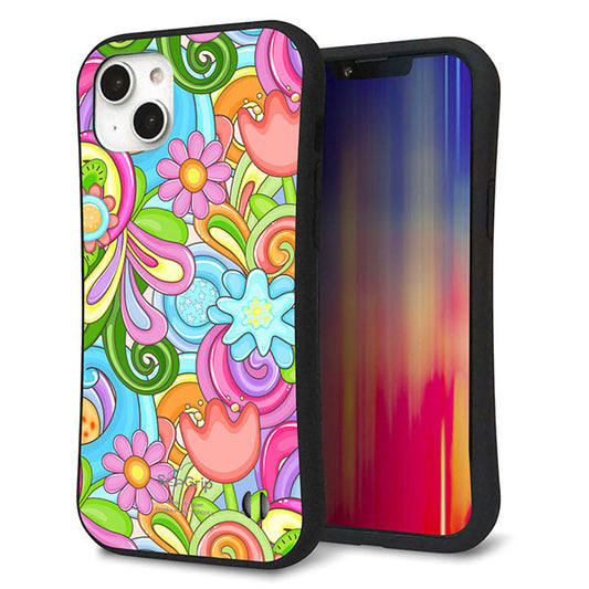 iPhone14 Plus スマホケース 「SEA Grip」 グリップケース Sライン 【713 ミラクルフラワー】 UV印刷