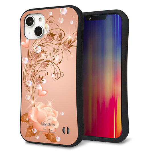 iPhone14 Plus スマホケース 「SEA Grip」 グリップケース Sライン 【1178 ラブリーローズ】 UV印刷