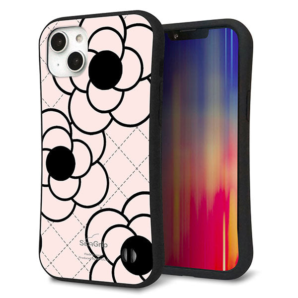 iPhone14 Plus スマホケース 「SEA Grip」 グリップケース Sライン 【EK926 カメリア(極うすピンク)】 UV印刷