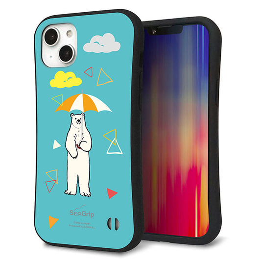iPhone14 Plus スマホケース 「SEA Grip」 グリップケース Sライン 【FD831 アニマルサマー シロクマ】 UV印刷