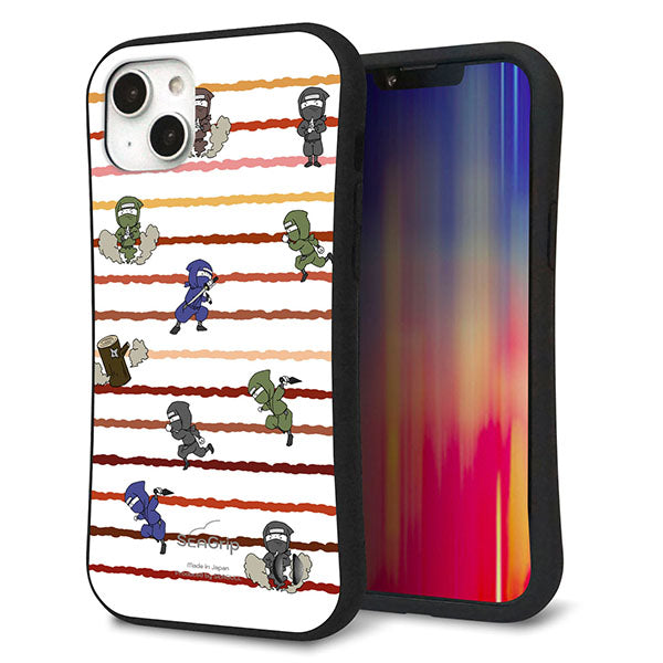 iPhone14 Plus スマホケース 「SEA Grip」 グリップケース Sライン 【HA131 ニンジャ ブンシン ユウヤケ 】 UV印刷