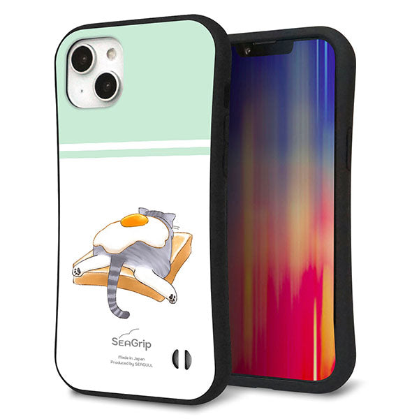 iPhone14 Plus スマホケース 「SEA Grip」 グリップケース Sライン 【KM960 目玉焼き】 UV印刷
