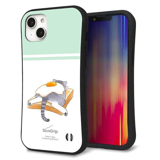 iPhone14 Plus スマホケース 「SEA Grip」 グリップケース Sライン 【KM960 目玉焼き】 UV印刷