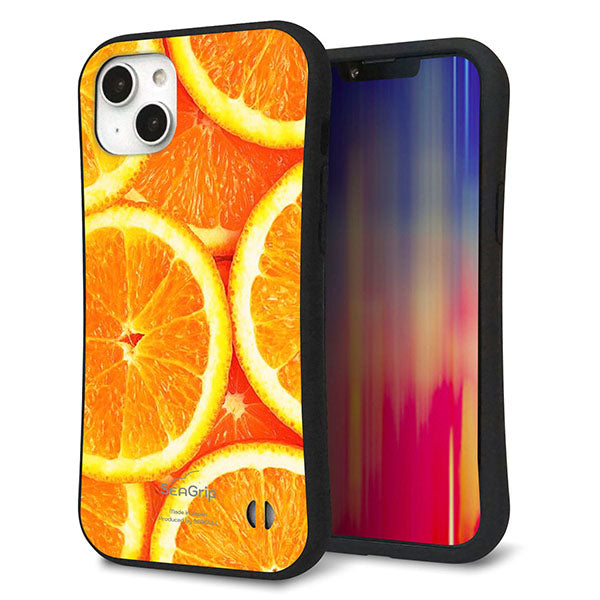 iPhone14 Plus スマホケース 「SEA Grip」 グリップケース Sライン 【MA882 オレンジ】 UV印刷