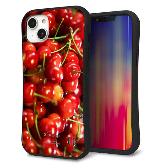 iPhone14 Plus スマホケース 「SEA Grip」 グリップケース Sライン 【MA883 チェリー】 UV印刷