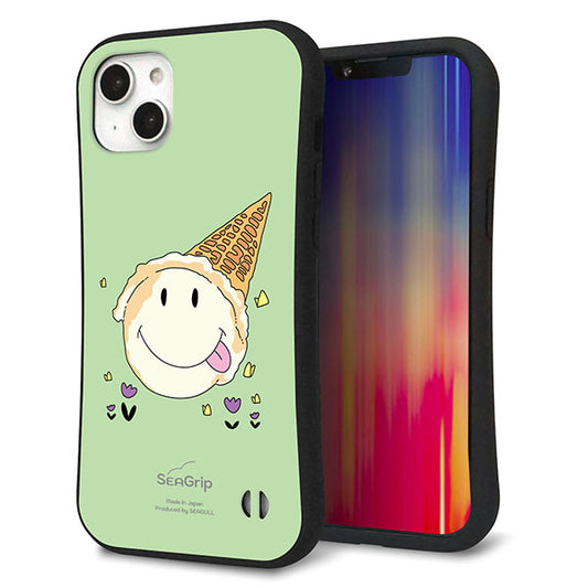 iPhone14 Plus スマホケース 「SEA Grip」 グリップケース Sライン 【MA902 アイスクリーム】 UV印刷
