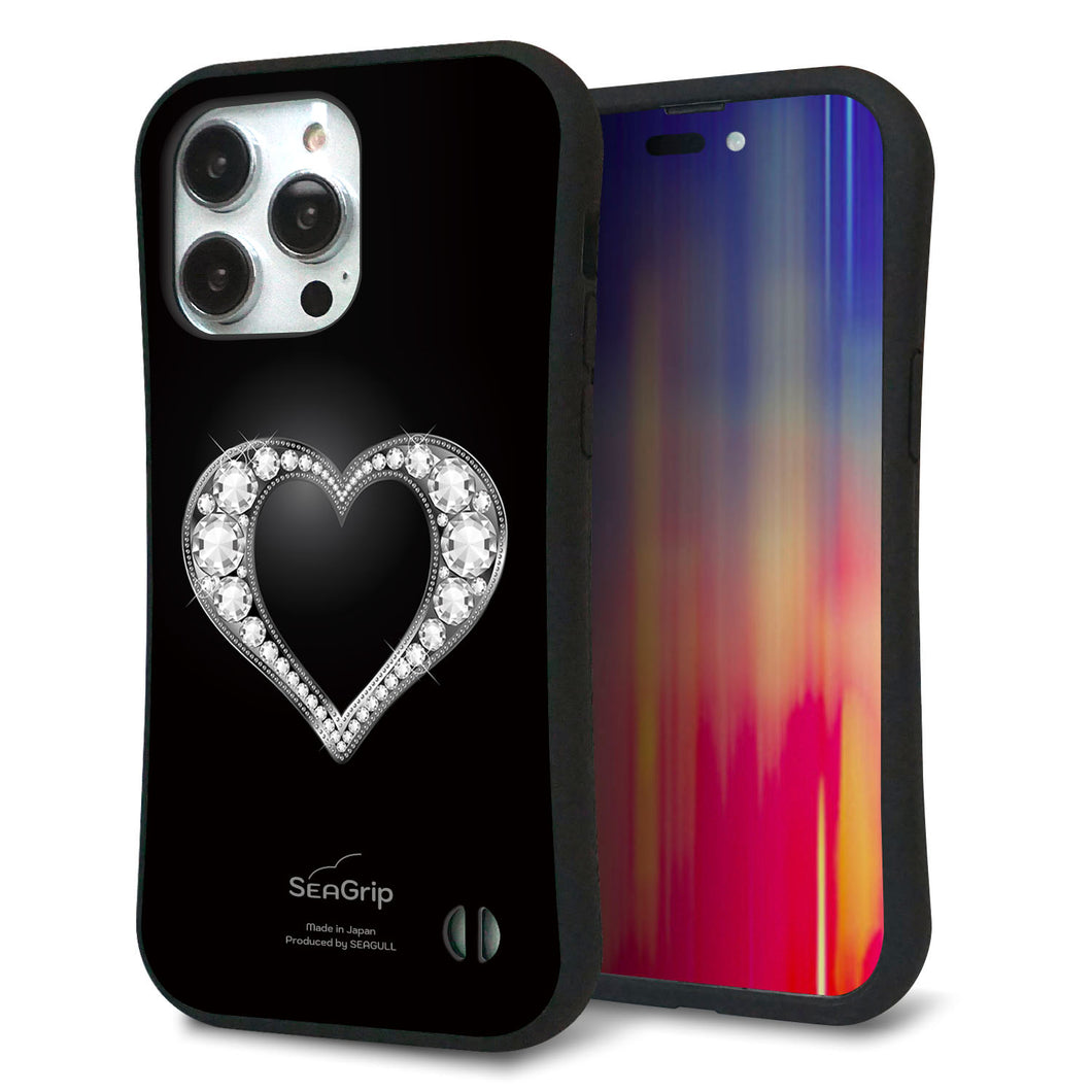 iPhone14 Pro Max スマホケース 「SEA Grip」 グリップケース Sライン 【041 ゴージャスハート】 UV印刷