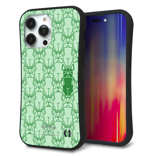 iPhone14 Pro Max スマホケース 「SEA Grip」 グリップケース Sライン 【MA916 パターン ドッグ】 UV印刷