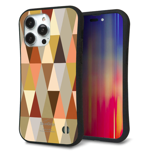 iPhone14 Pro Max スマホケース 「SEA Grip」 グリップケース Sライン 【MG802 マルチブラウン】 UV印刷