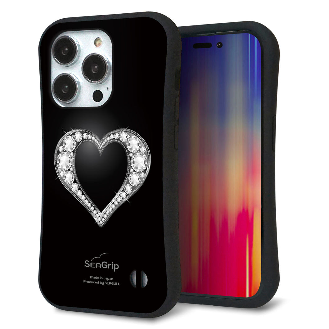 iPhone14 Pro スマホケース 「SEA Grip」 グリップケース Sライン 【041 ゴージャスハート】 UV印刷