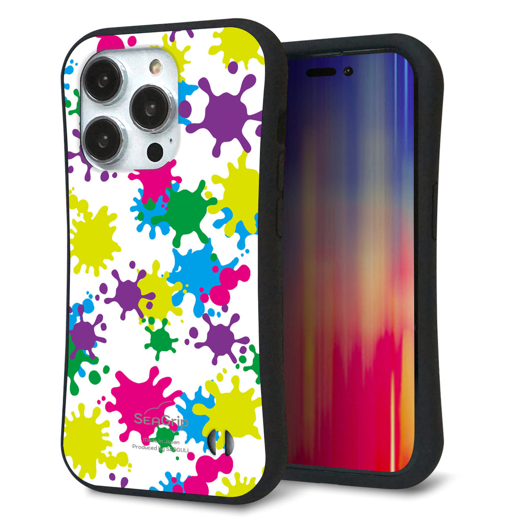 iPhone14 Pro スマホケース 「SEA Grip」 グリップケース Sライン 【MA878 ペイントホワイト】 UV印刷