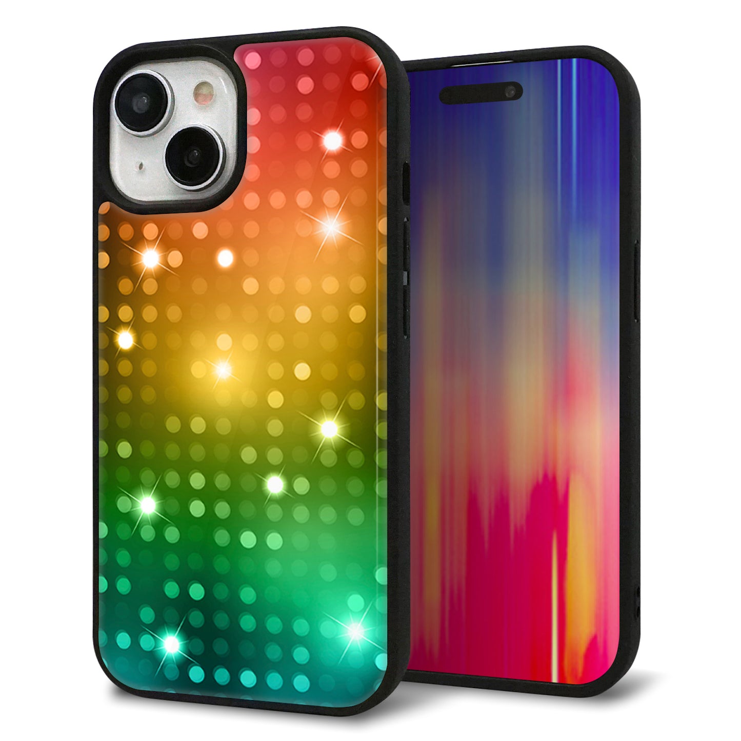 iPhone15 強化ガラス&TPUスマホケース ガラプリ【419 フラッシュタワー】