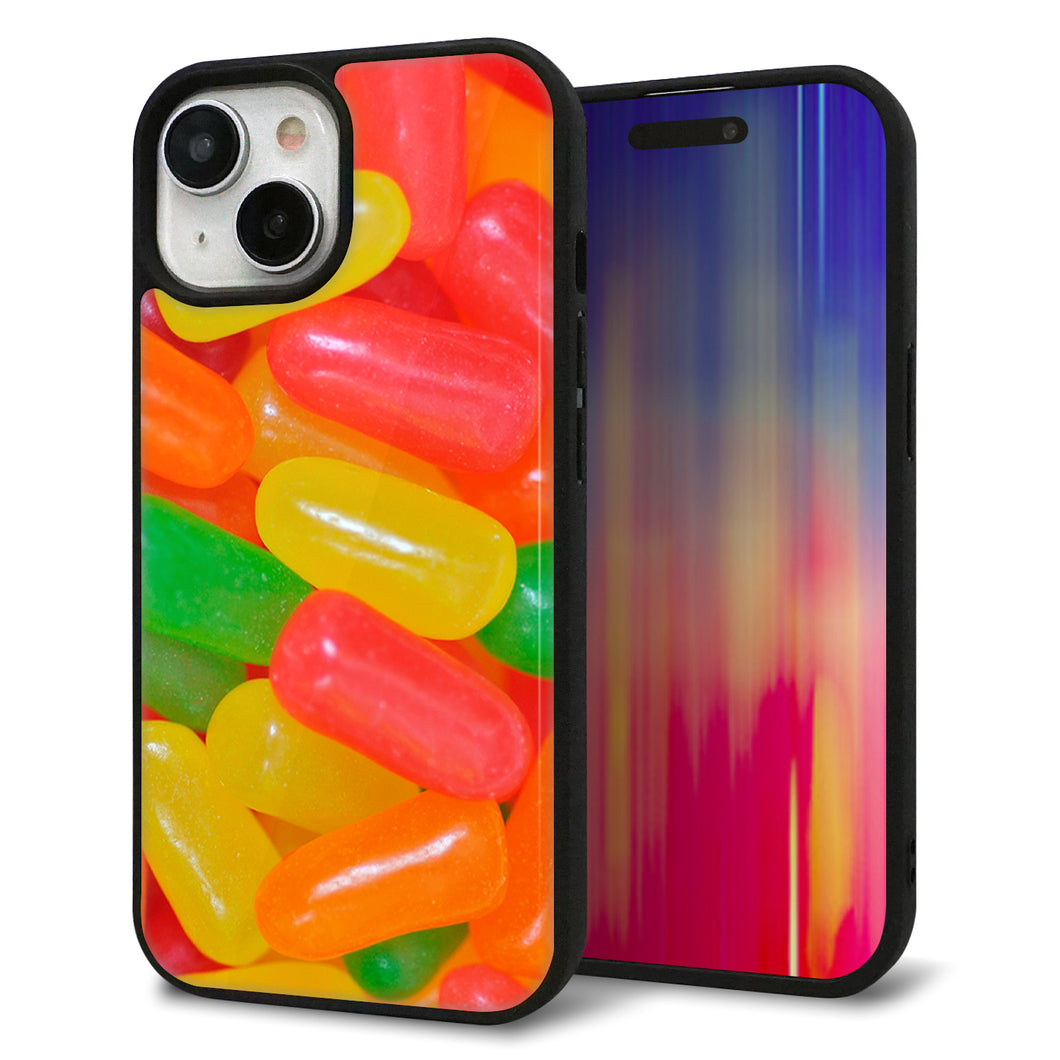 iPhone15 強化ガラス&TPUスマホケース ガラプリ【449 ジェリービーンズ】