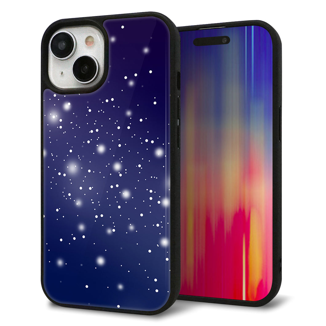 iPhone15 強化ガラス&TPUスマホケース ガラプリ【1271 天空の川】
