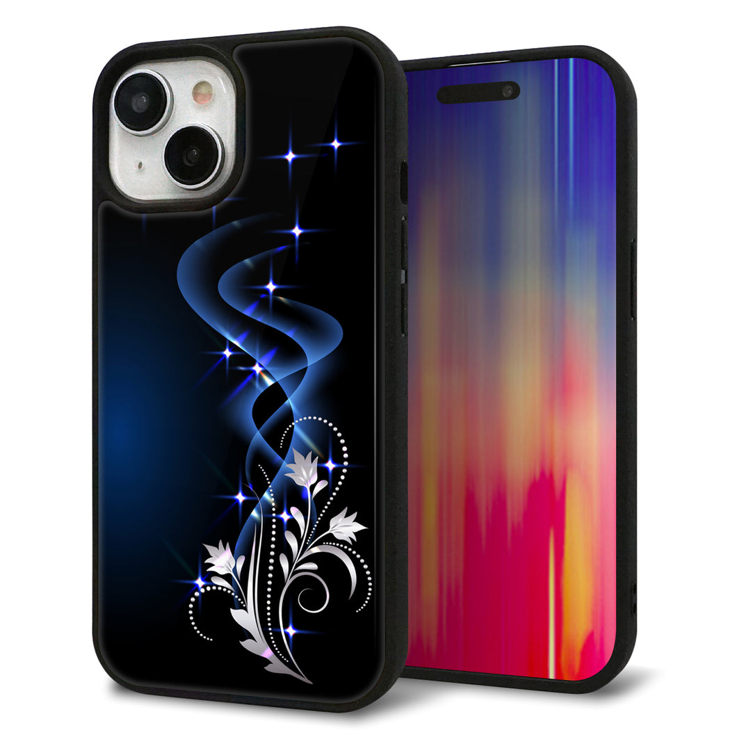 iPhone15 強化ガラス&TPUスマホケース ガラプリ【1278 華より昇る流れ】