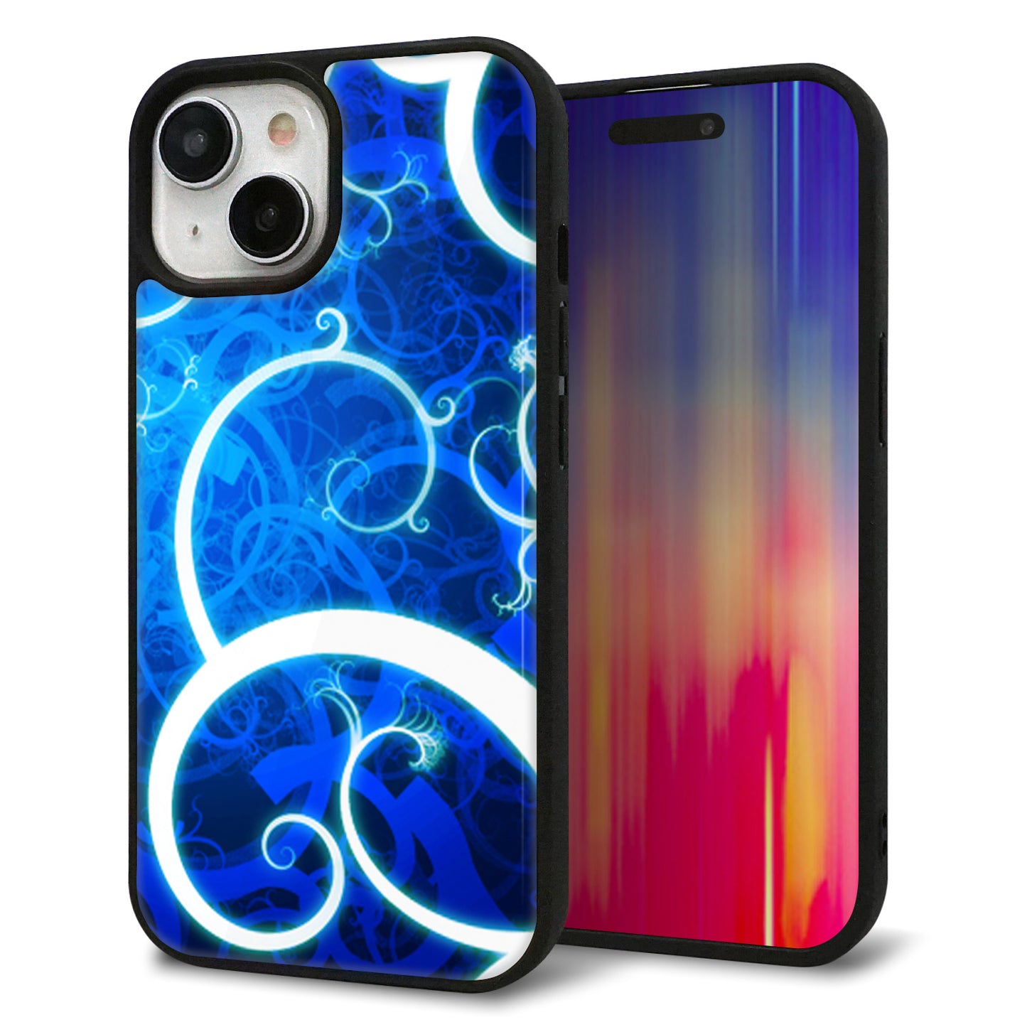 iPhone15 強化ガラス&TPUスマホケース ガラプリ【EK850 神秘の草】