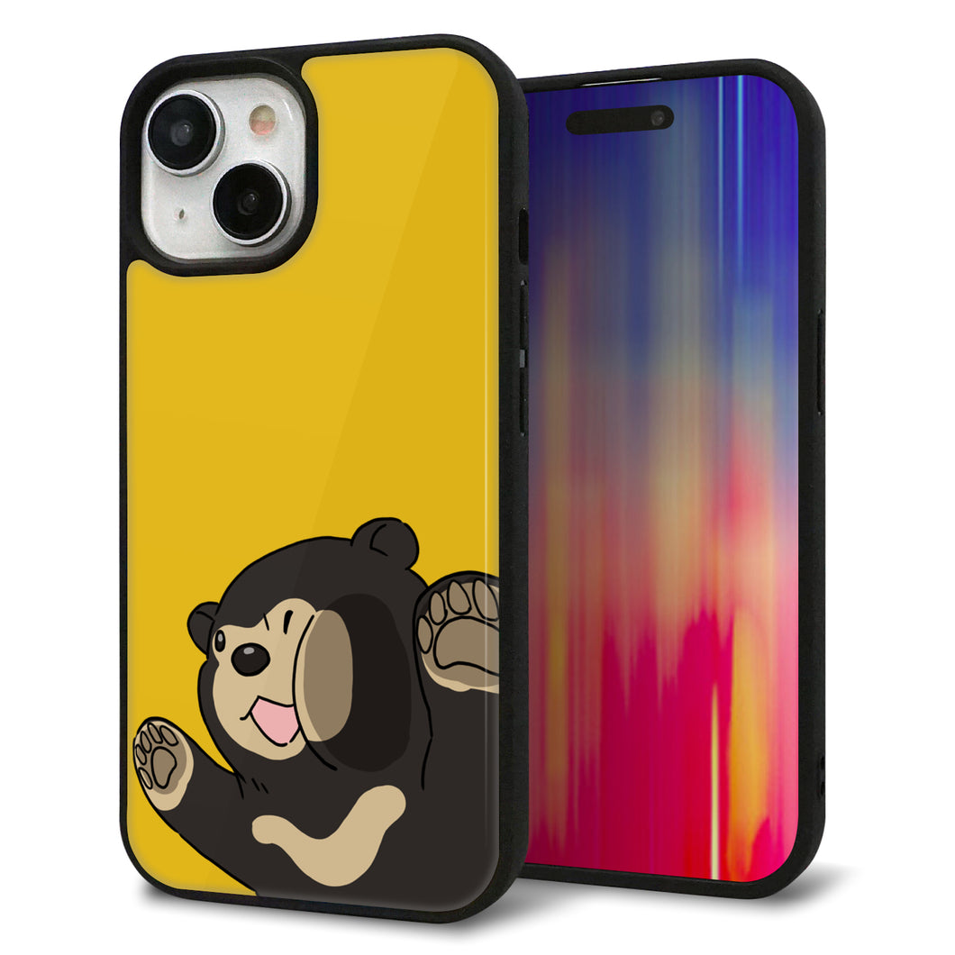 iPhone15 強化ガラス&TPUスマホケース ガラプリ【HA298 むぎゅっとマレーグマ】