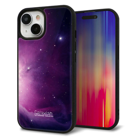 iPhone15 強化ガラス＆TPUスマホケース ガラプリ【KM925 Galaxias Purple】
