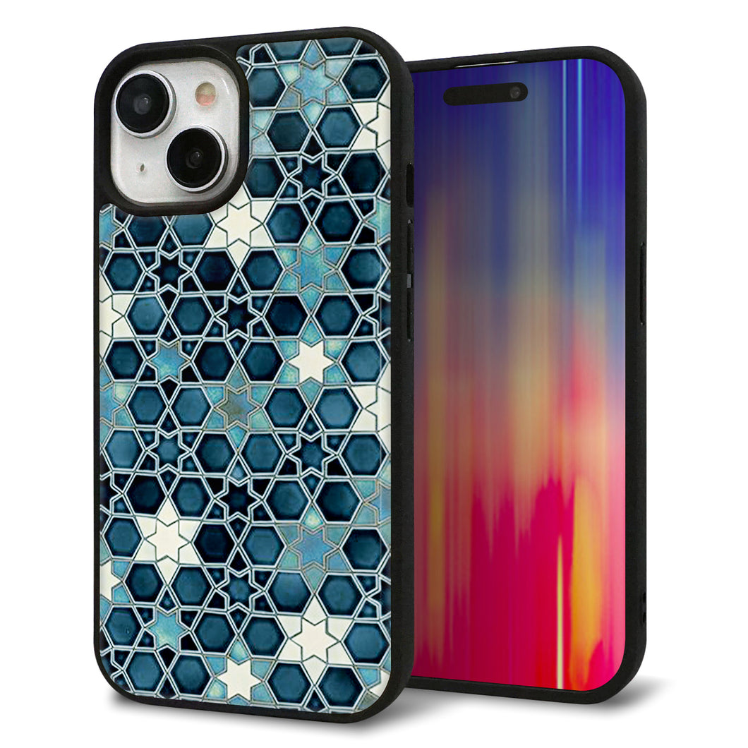 iPhone15 強化ガラス&TPUスマホケース ガラプリ【MA955 パターン柄 C】