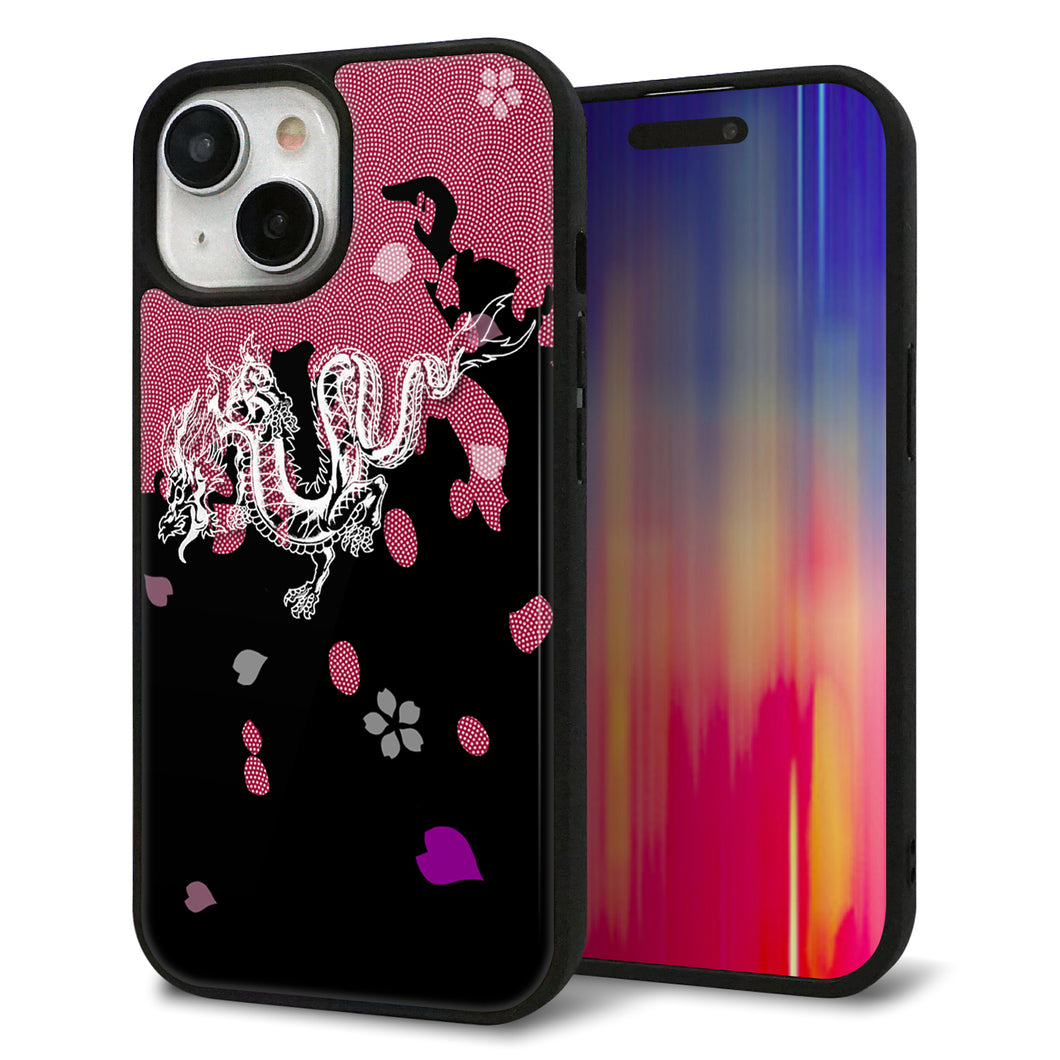 iPhone15 強化ガラス&TPUスマホケース ガラプリ【YC900 和竜01】