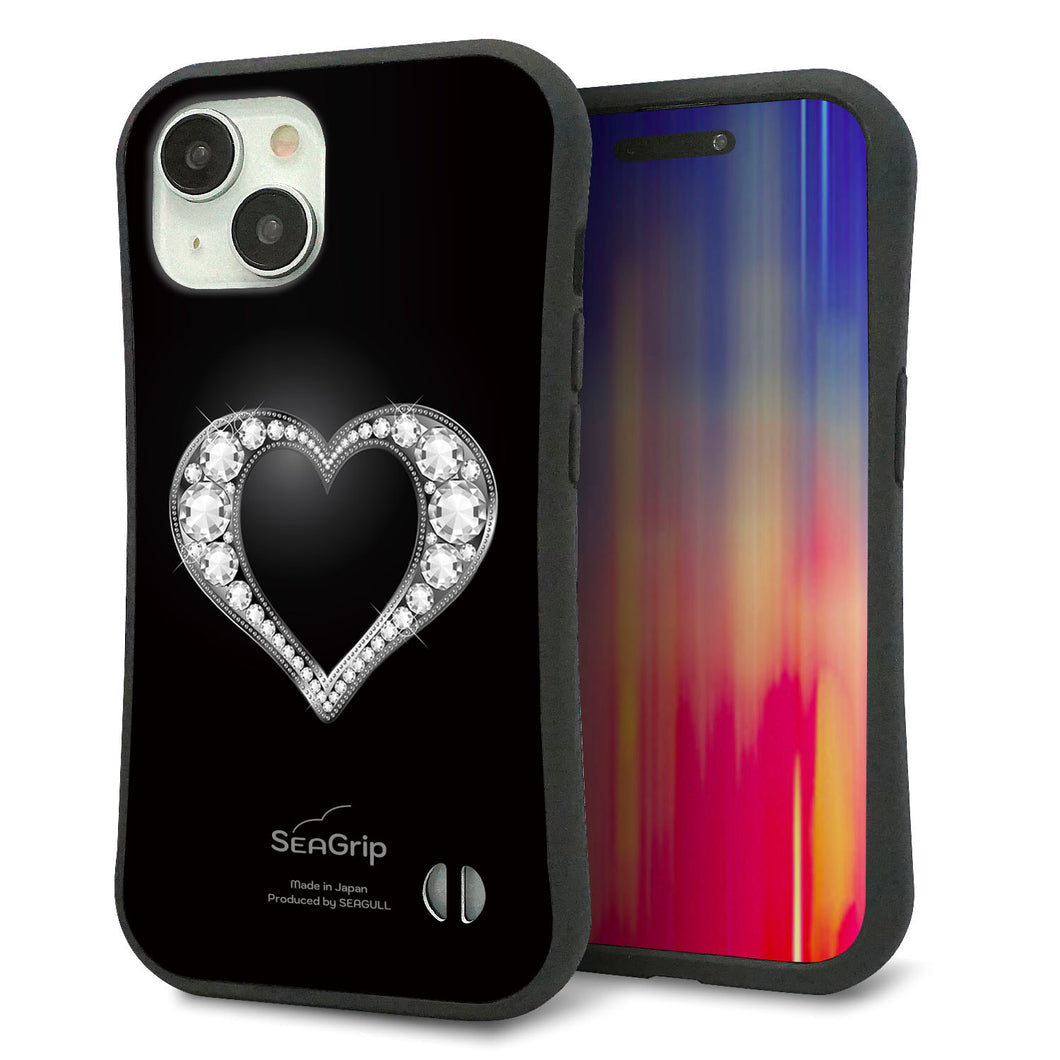 iPhone15 スマホケース 「SEA Grip」 グリップケース Sライン 【041 ゴージャスハート】 UV印刷