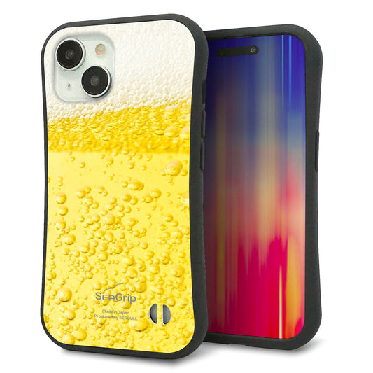 iPhone15 スマホケース 「SEA Grip」 グリップケース Sライン 【450 生ビール】 UV印刷