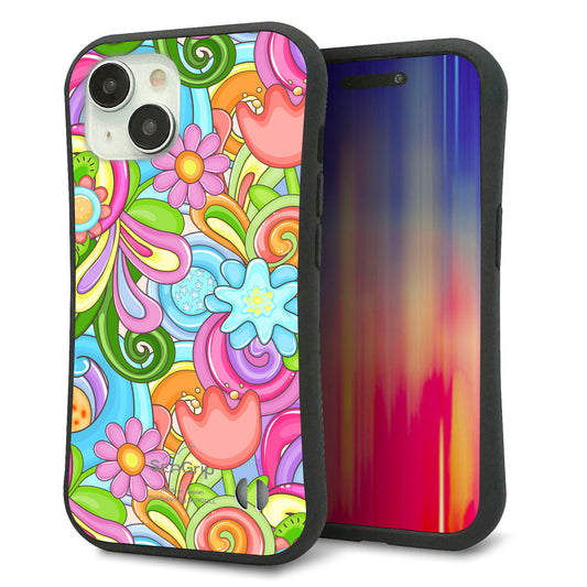 iPhone15 スマホケース 「SEA Grip」 グリップケース Sライン 【713 ミラクルフラワー】 UV印刷