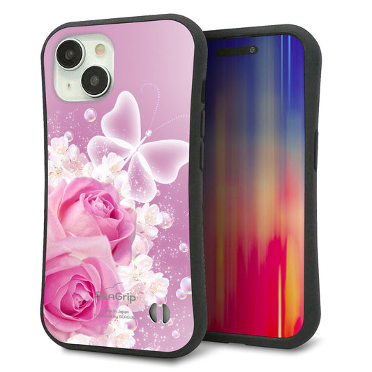 iPhone15 スマホケース 「SEA Grip」 グリップケース Sライン 【1166 ローズロマンス】 UV印刷