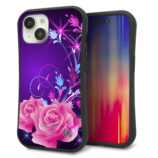 iPhone15 スマホケース 「SEA Grip」 グリップケース Sライン 【1177 紫色の夜】 UV印刷